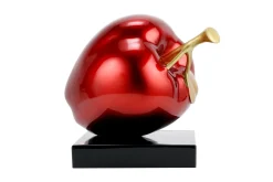 Kunststein Skulptur 'Magischer Apfel' 18x16x13cm