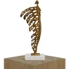 Kunststein Skulptur 'Militant Feather' 13x39x9cm