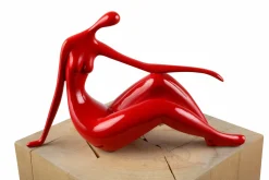 Kunststein Skulptur 'Neckische Maid' 36x22x10cm