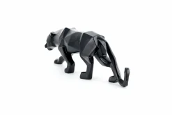 Kunststein Skulptur 'Schwarzer Panther' 48x15x11cm