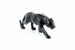 Kunststein Skulptur 'Schwarzer Panther' 48x15x11cm