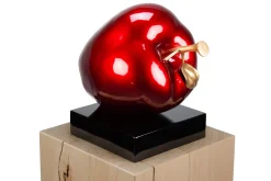 Kunststein Skulptur 'Verführerische Versuchung' 32x31x23,5cm