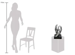 Kunststein Skulptur 'Was auch passiert' 21x41x21cm