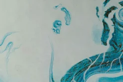 Öl Gemälde 'Aquamarine Marble' | Handgemaltes Unikat