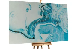 Öl Gemälde 'Aquamarine Marble' | Handgemaltes Unikat