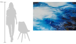 Öl Gemälde 'Aquamarine Shades' | Handgemaltes Unikat