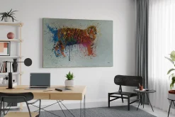 Öl Gemälde 'Art meets Tiger' | Handgemaltes Unikat