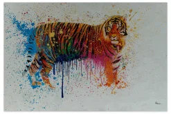 Öl Gemälde 'Art meets Tiger' | Handgemaltes Unikat