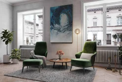 Öl Gemälde 'Azure Plexus' | Handgemaltes Unikat