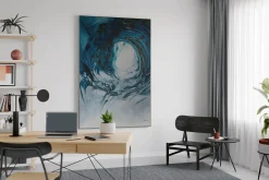 Öl Gemälde 'Azure Plexus' | Handgemaltes Unikat