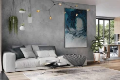 Öl Gemälde 'Azure Plexus' | Handgemaltes Unikat