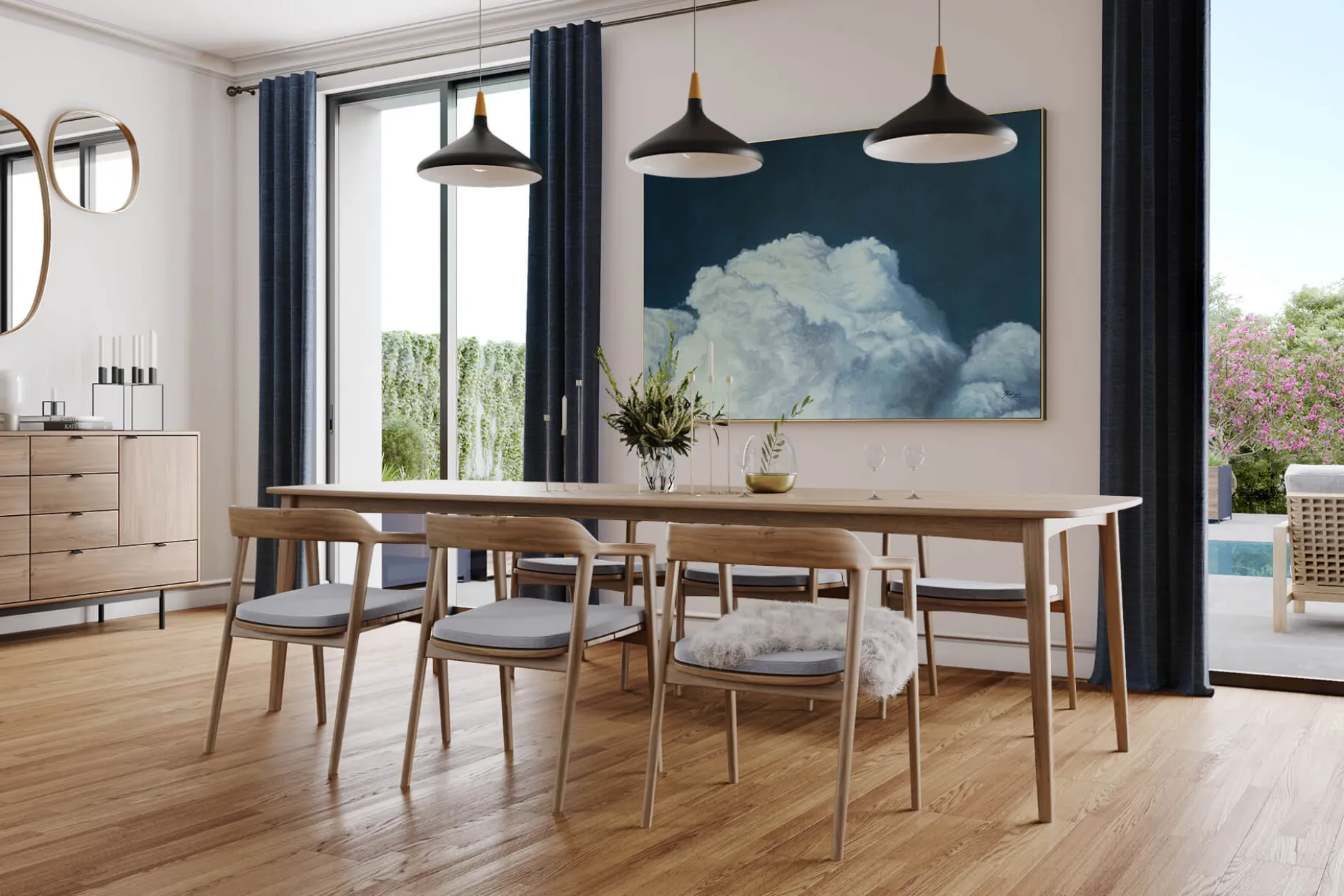 Öl Gemälde 'Über der Wolkendecke' | Handgemaltes Unikat