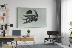 Öl Gemälde 'Black Dynamic' | Handgemaltes Unikat