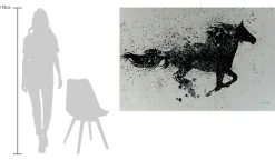 Öl Gemälde 'Black Horse' | Handgemaltes Unikat