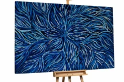 Öl Gemälde 'Blue Coral Dance' | Handgemaltes Unikat