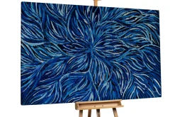 Öl Gemälde 'Blue Coral Dance' | Handgemaltes Unikat