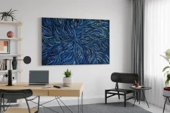 Öl Gemälde 'Blue Coral Dance' | Handgemaltes Unikat
