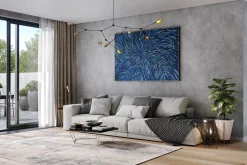 Öl Gemälde 'Blue Coral Dance' | Handgemaltes Unikat