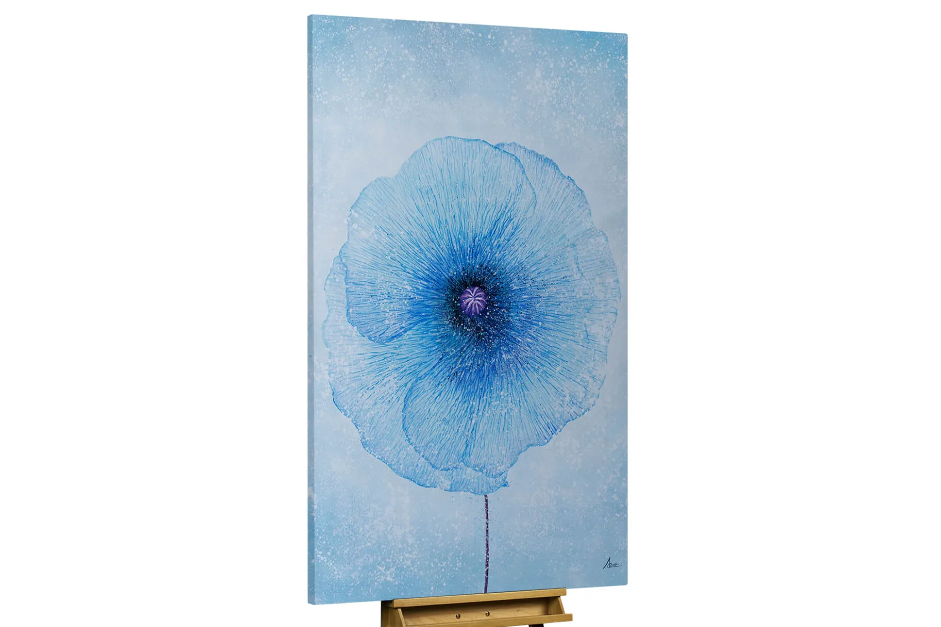 Öl Gemälde 'Blue Galaxy' | Handgemaltes Unikat