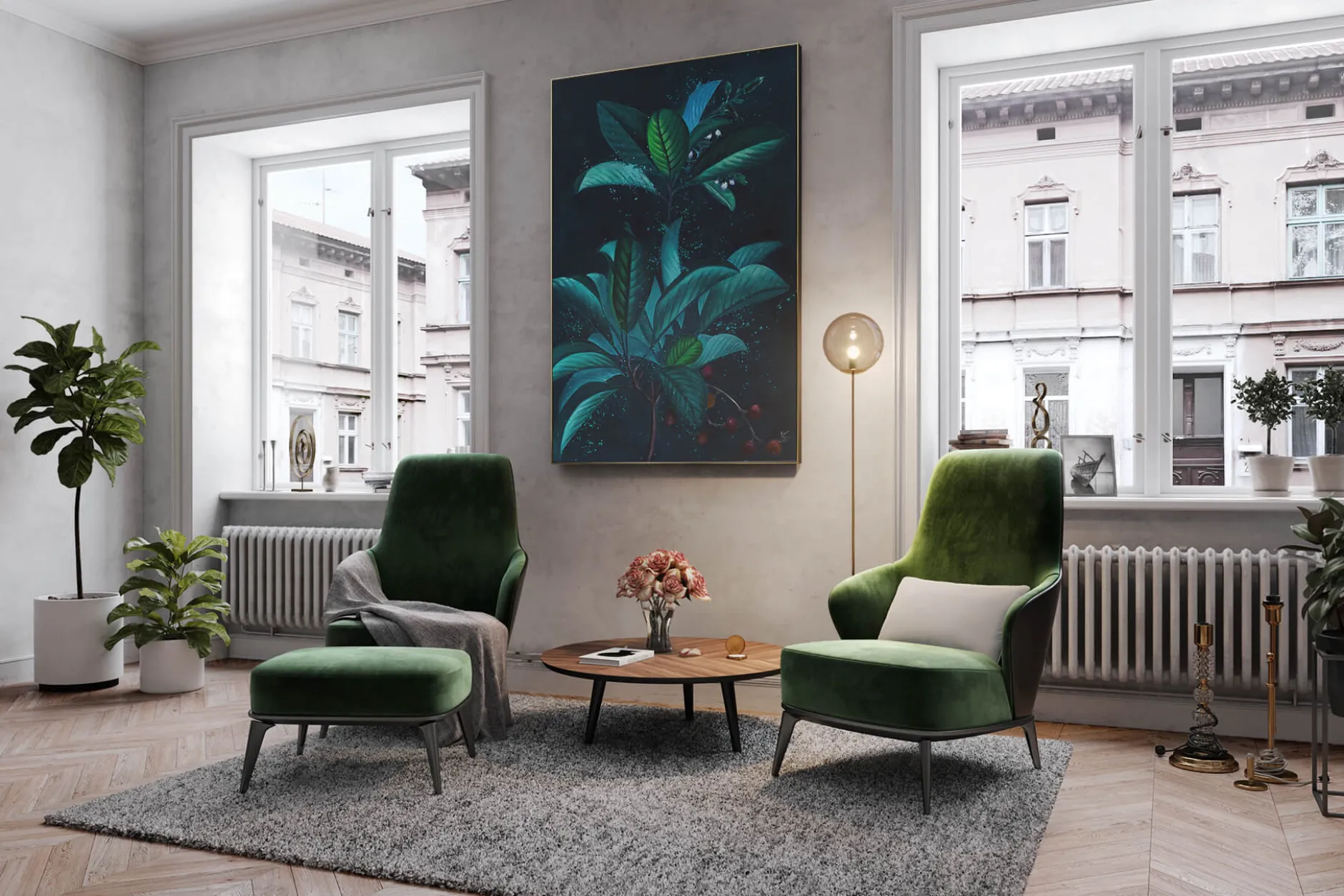 Öl Gemälde 'Blue Glory' | Handgemaltes Unikat