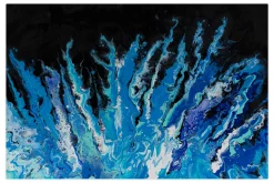 Öl Gemälde 'Blue Seaweed' | Handgemaltes Unikat