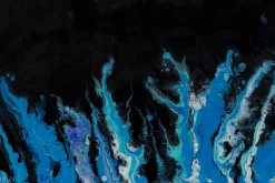 Öl Gemälde 'Blue Seaweed' | Handgemaltes Unikat