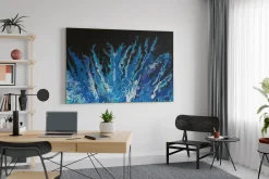 Öl Gemälde 'Blue Seaweed' | Handgemaltes Unikat