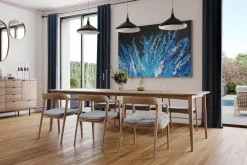 Öl Gemälde 'Blue Seaweed' | Handgemaltes Unikat