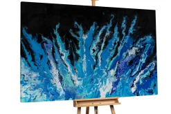 Öl Gemälde 'Blue Seaweed' | Handgemaltes Unikat