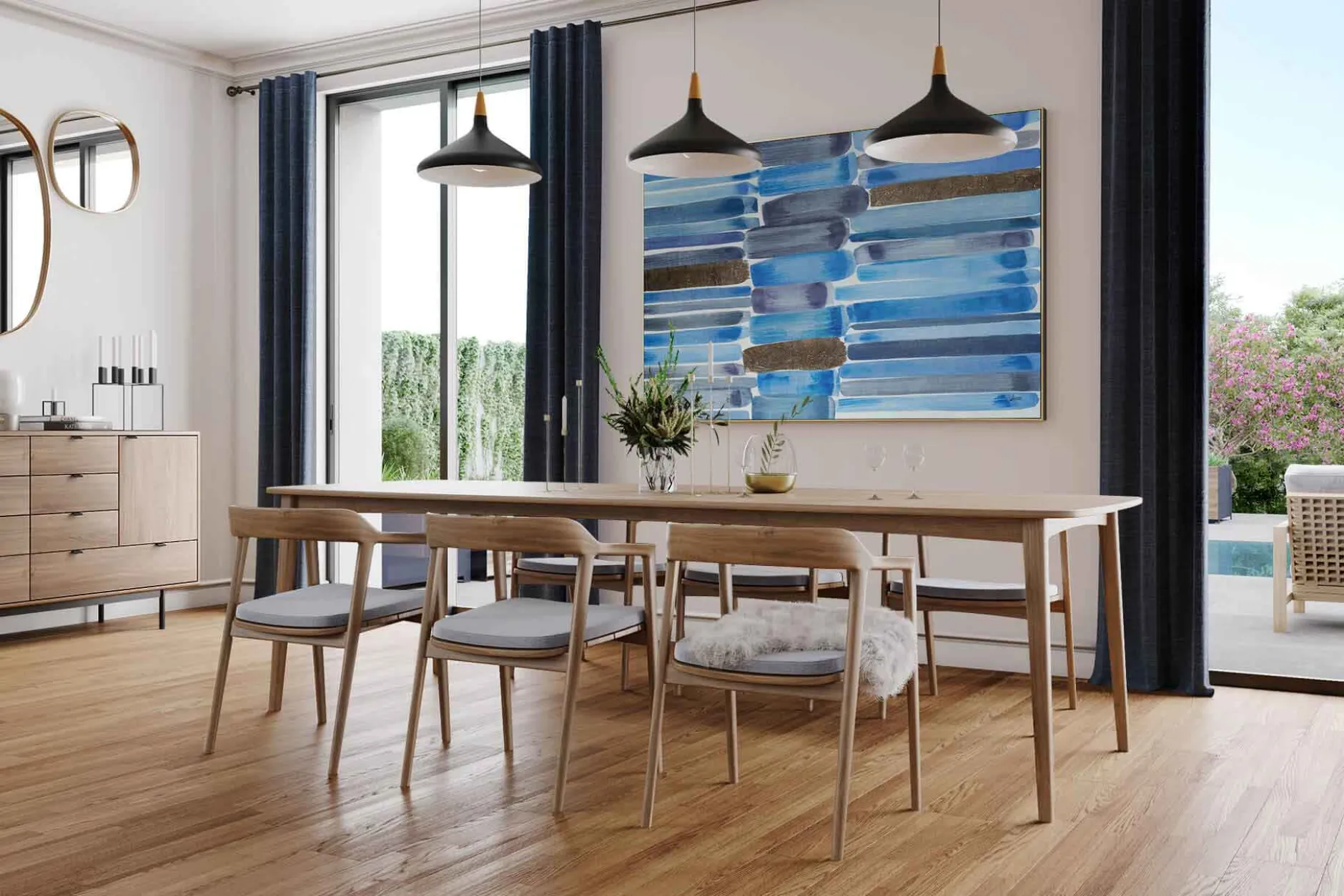 Öl Gemälde 'Blue Sonata' | Handgemaltes Unikat