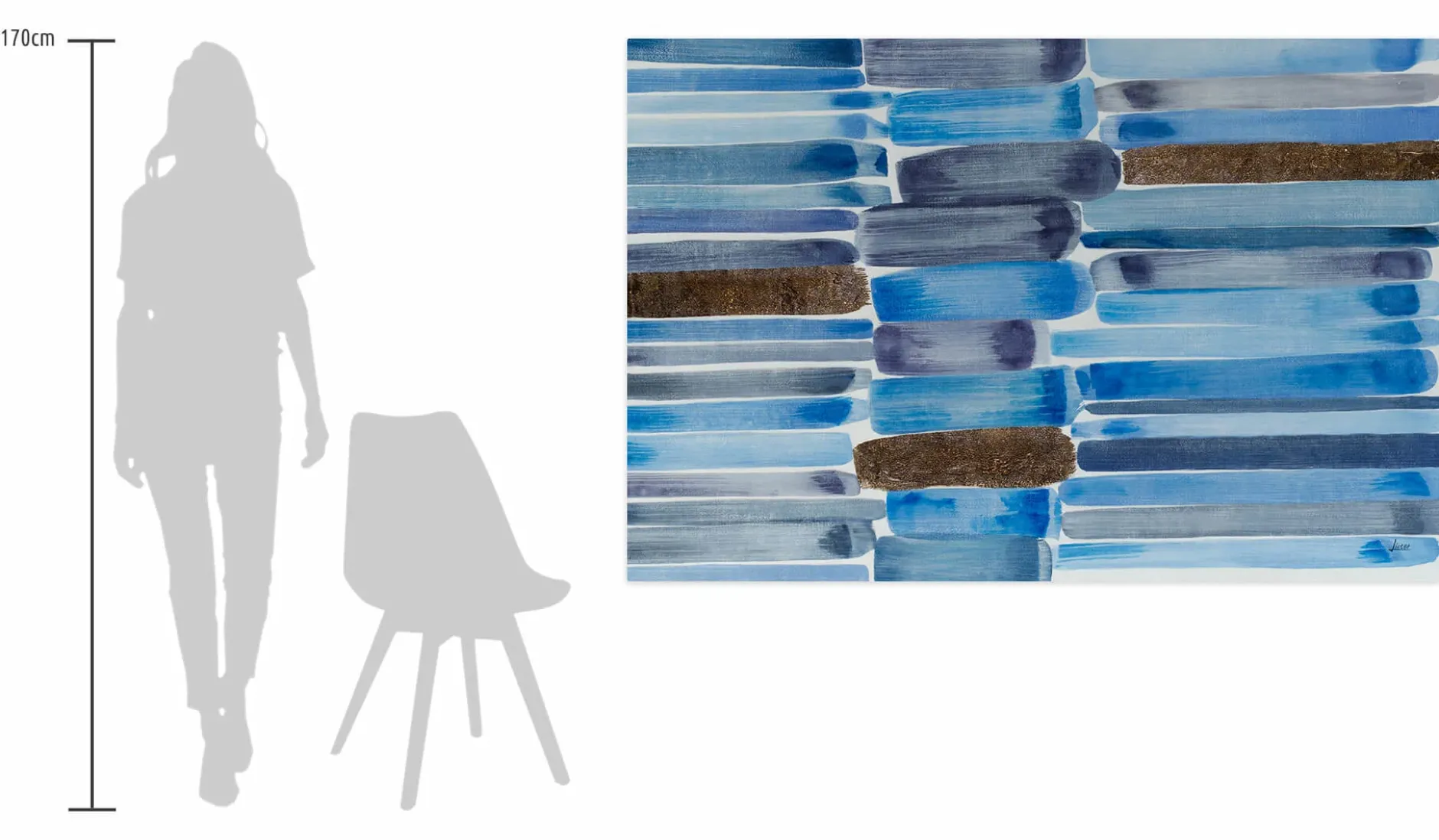 Öl Gemälde 'Blue Sonata' | Handgemaltes Unikat