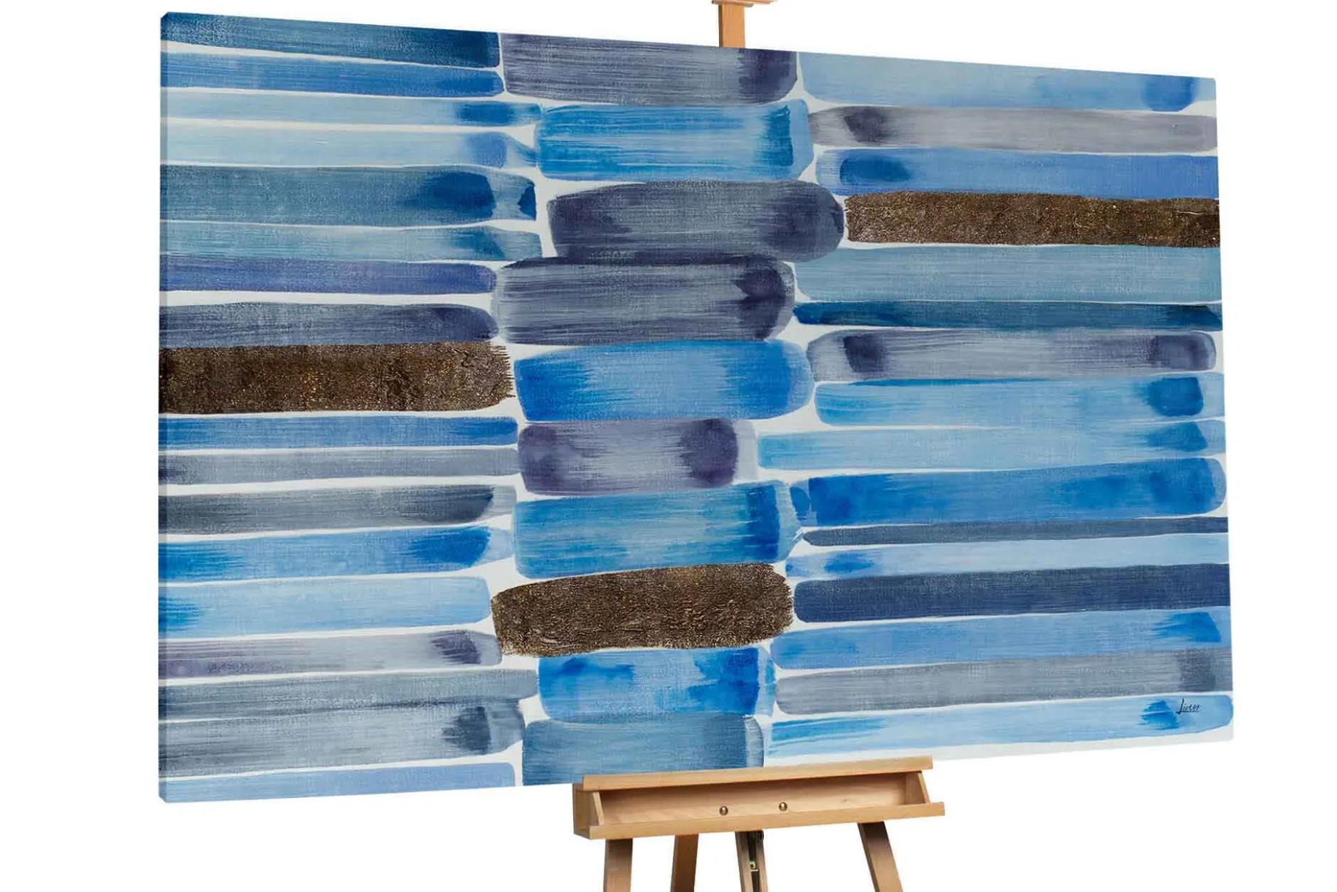Öl Gemälde 'Blue Sonata' | Handgemaltes Unikat