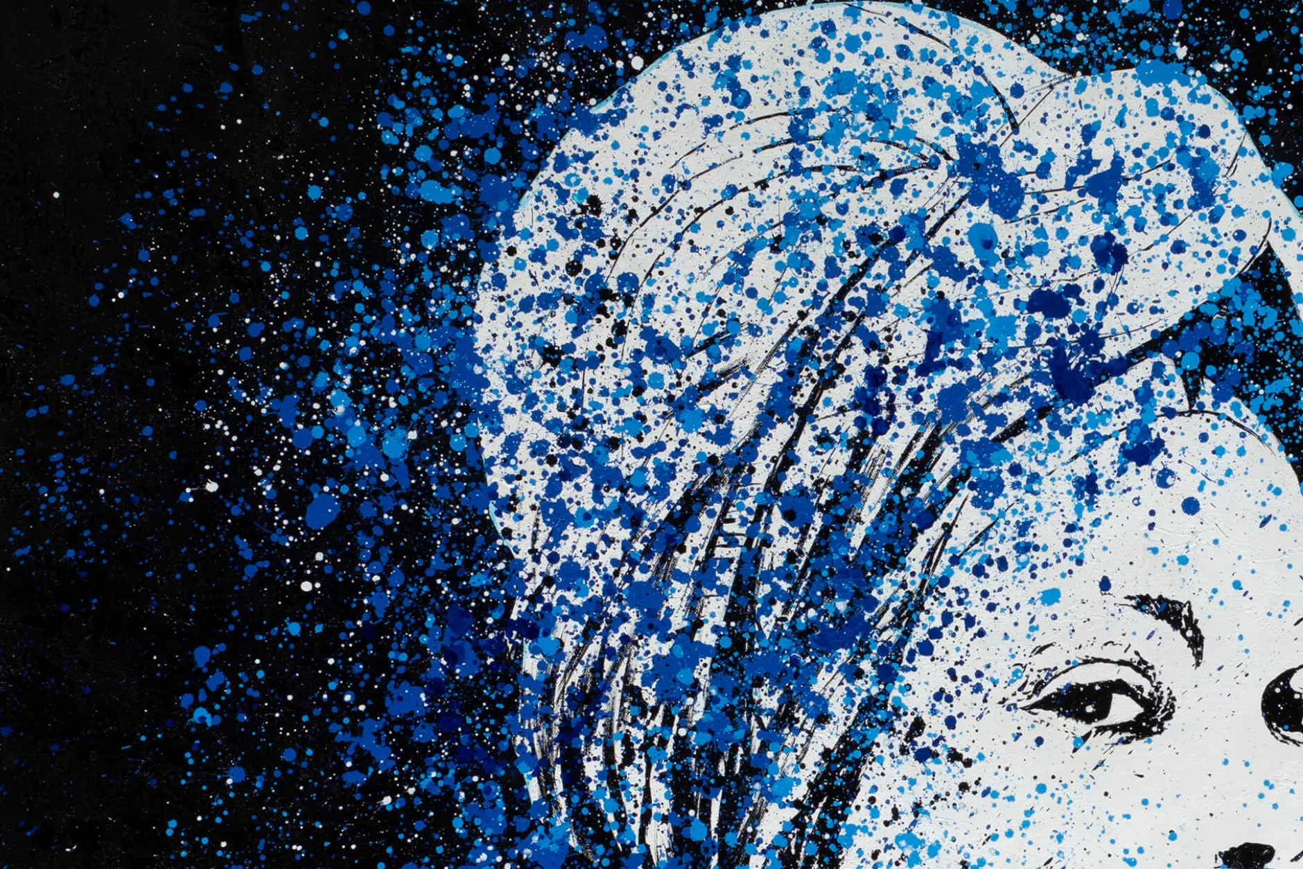 Öl Gemälde 'Blue Thoughts' | Handgemaltes Unikat