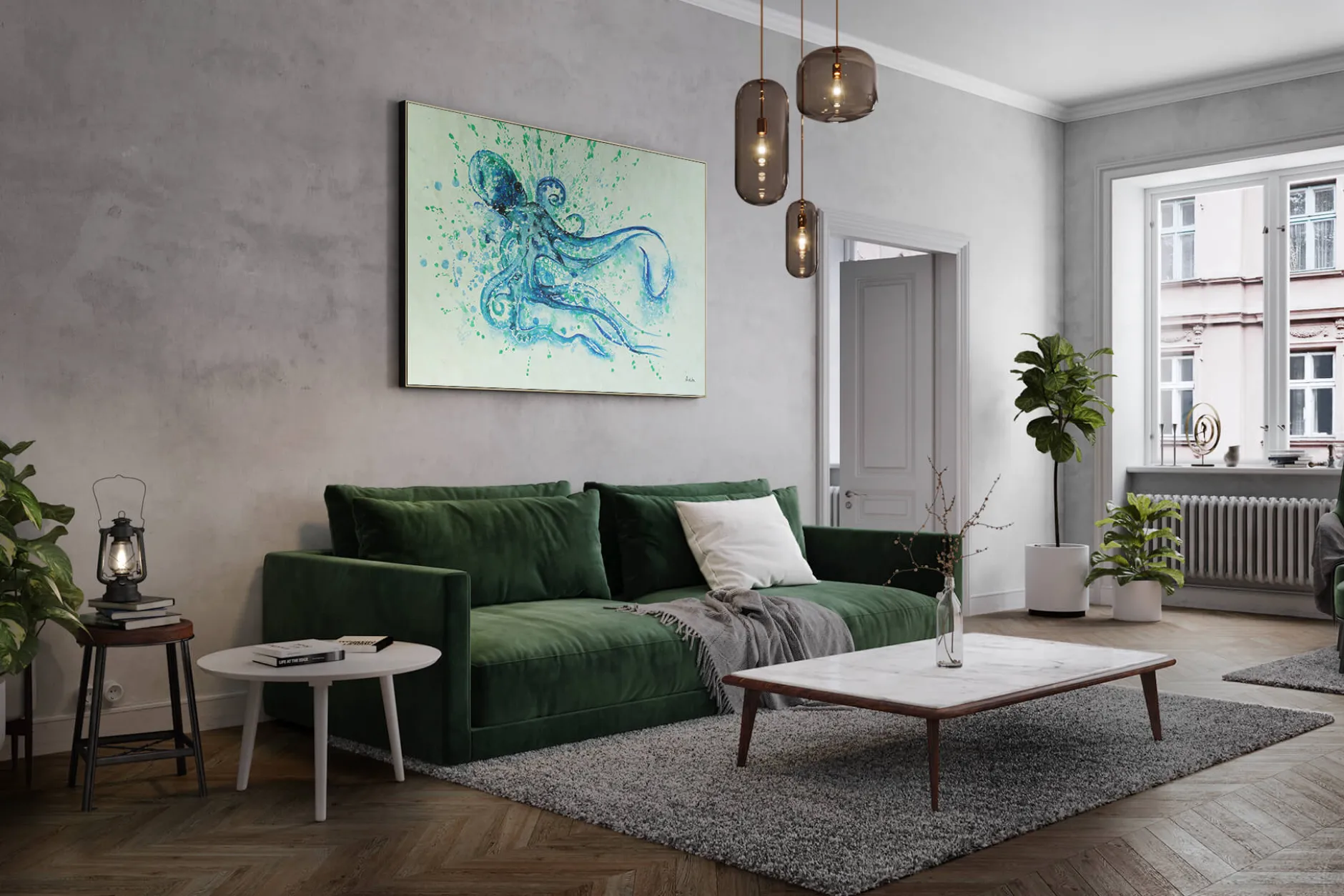 Öl Gemälde 'Blue Uniqueness' | Handgemaltes Unikat