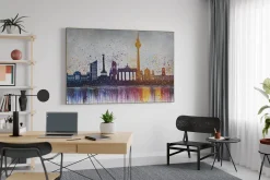 Öl Gemälde ' Bright City' | Handgemaltes Unikat