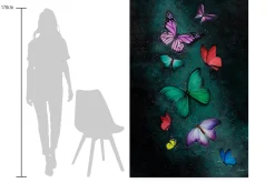Öl Gemälde 'Butterfly Cosmos' | Handgemaltes Unikat