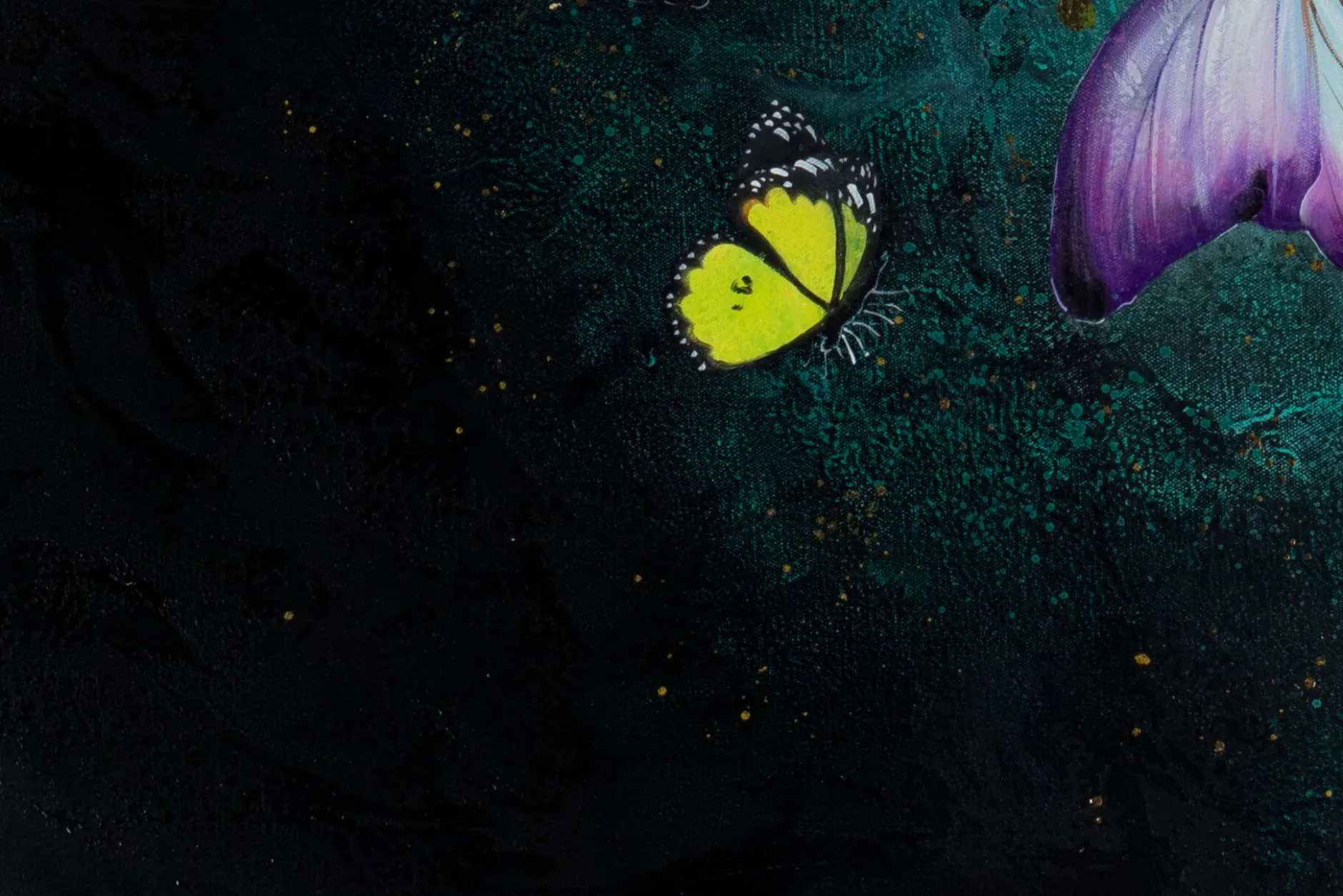 Öl Gemälde 'Butterfly Cosmos' | Handgemaltes Unikat