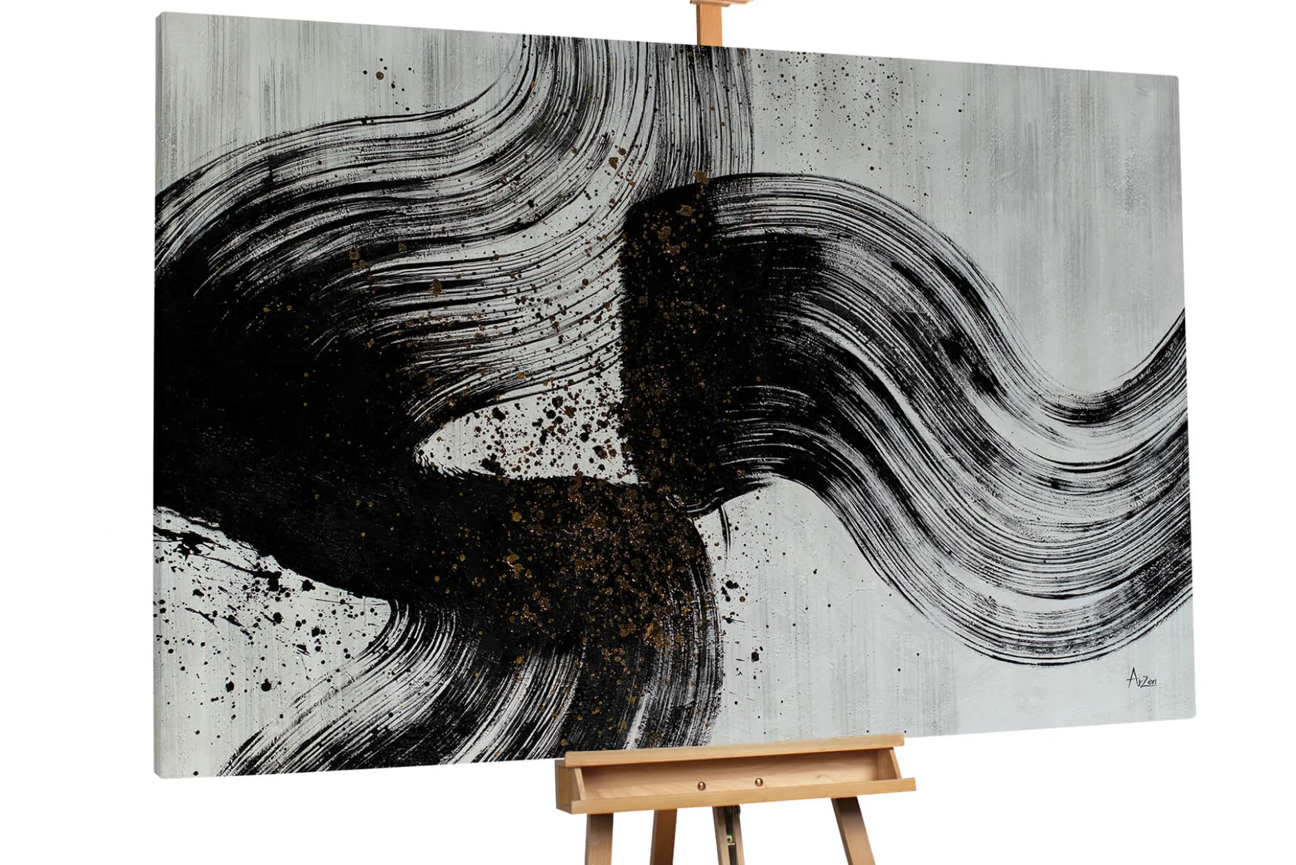 Öl Gemälde 'Calligraphic Motion' | Handgemaltes Unikat