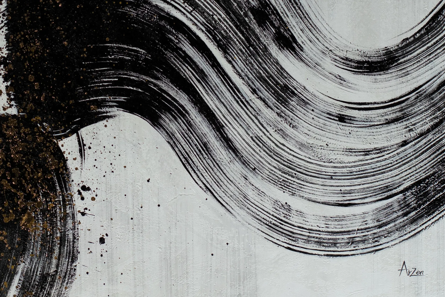 Öl Gemälde 'Calligraphic Motion' | Handgemaltes Unikat