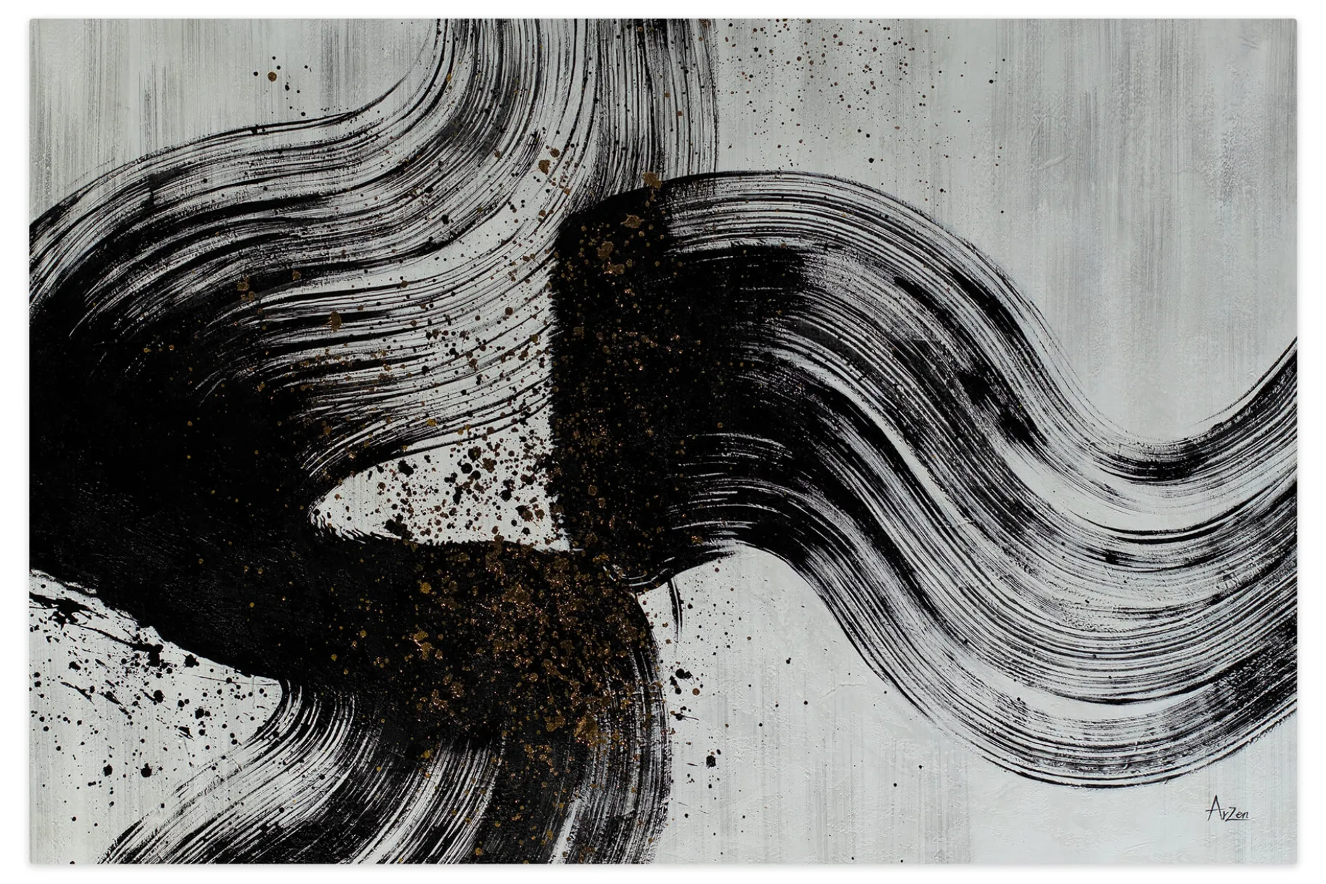 Öl Gemälde 'Calligraphic Motion' | Handgemaltes Unikat