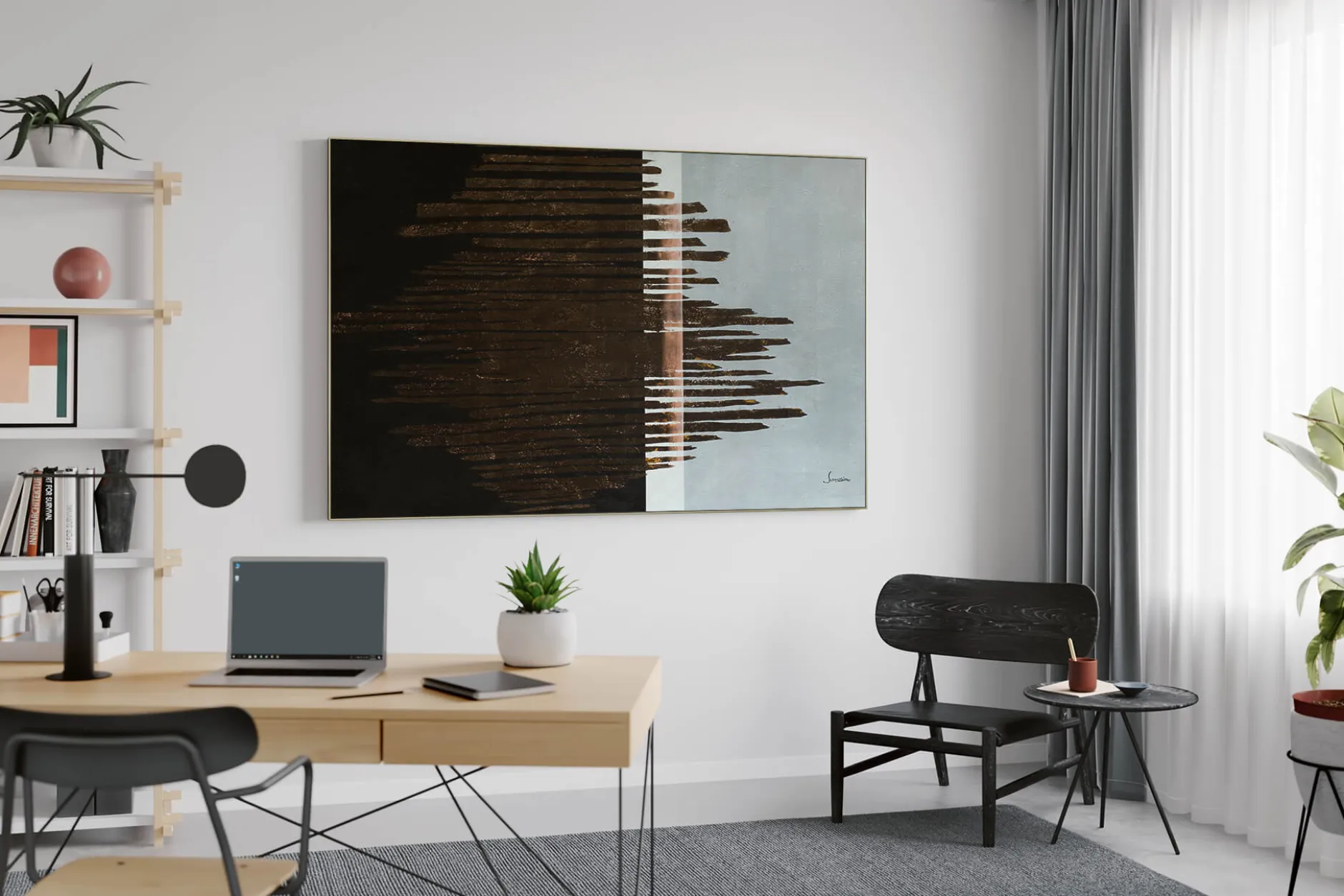 Öl Gemälde 'Colored Waves' | Handgemaltes Unikat