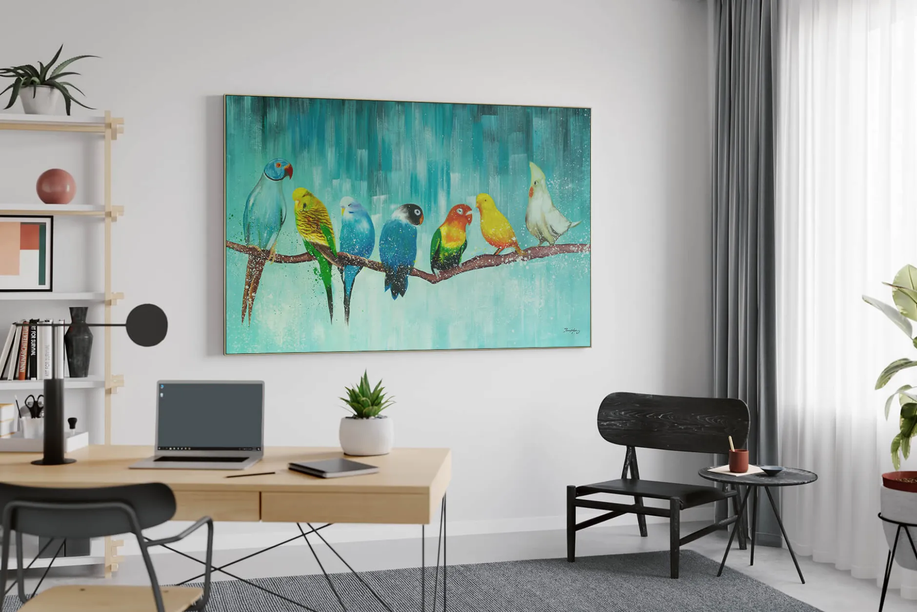 Öl Gemälde 'Colourful Gang' | Handgemaltes Unikat