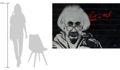 Öl Gemälde 'Einstein Graffiti' | Handgemaltes Unikat