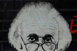 Öl Gemälde 'Einstein Graffiti' | Handgemaltes Unikat