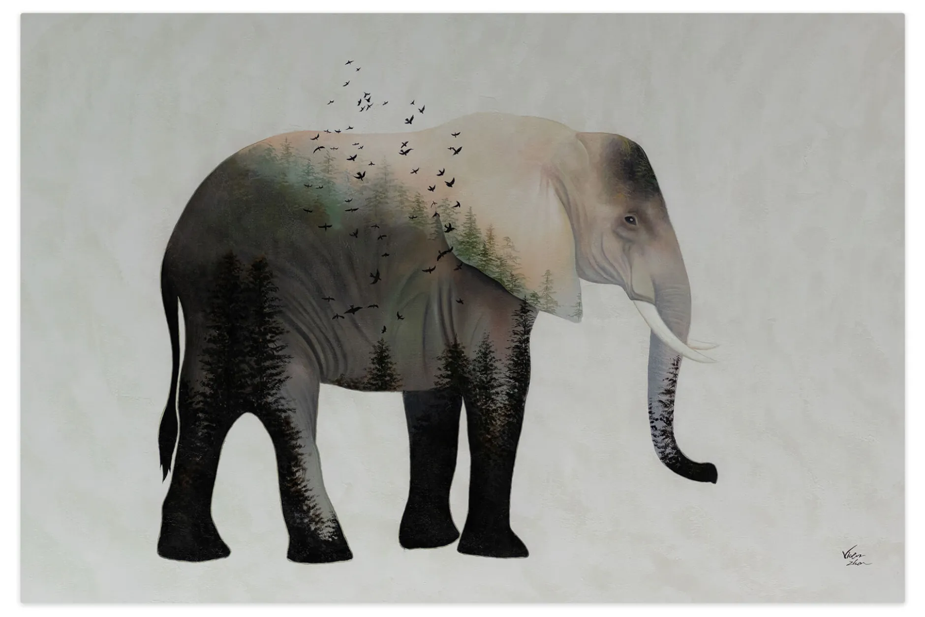 Öl Gemälde 'Elephant's Soul' | Handgemaltes Unikat