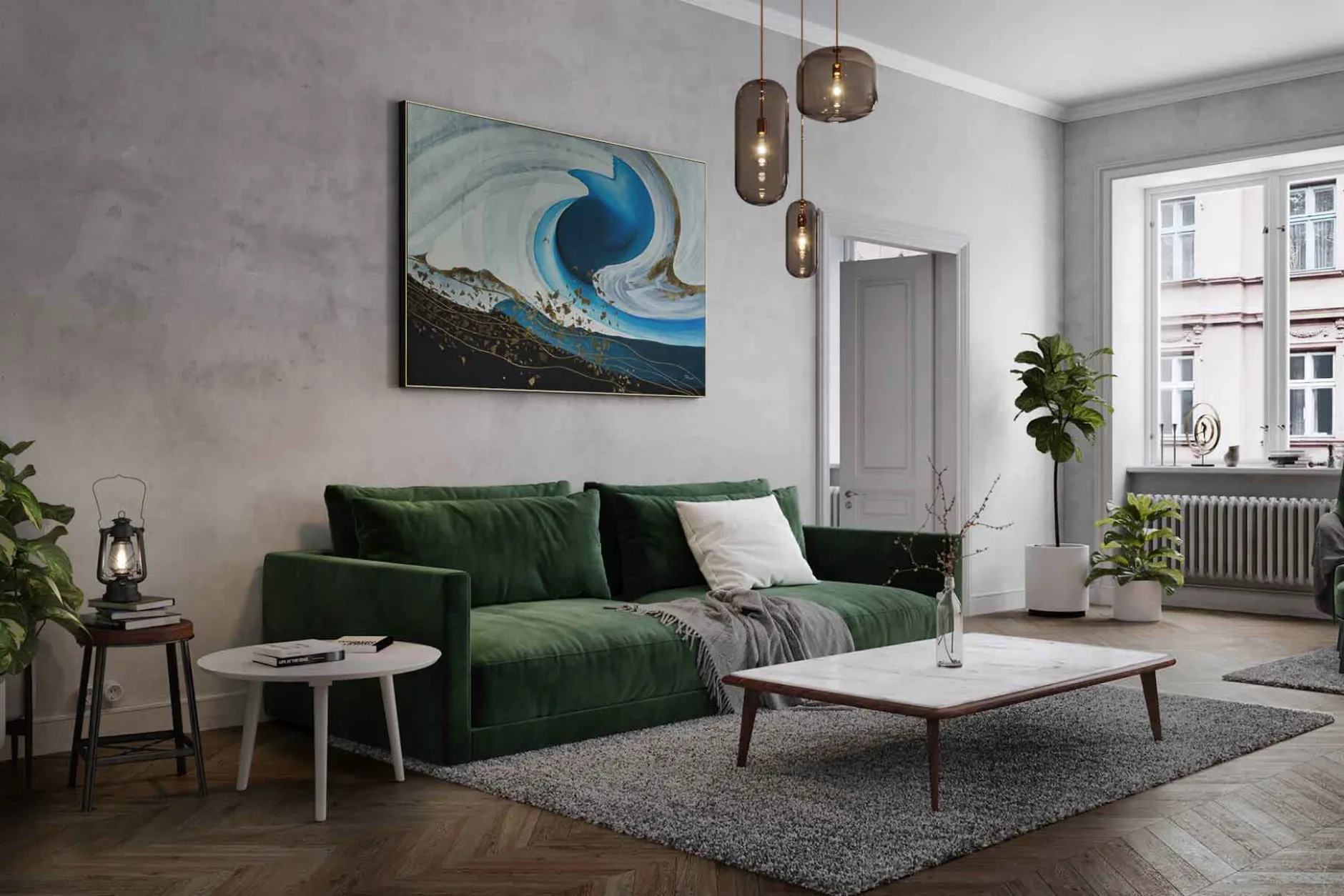 Öl Gemälde 'Emergence of Wave' | Handgemaltes Unikat