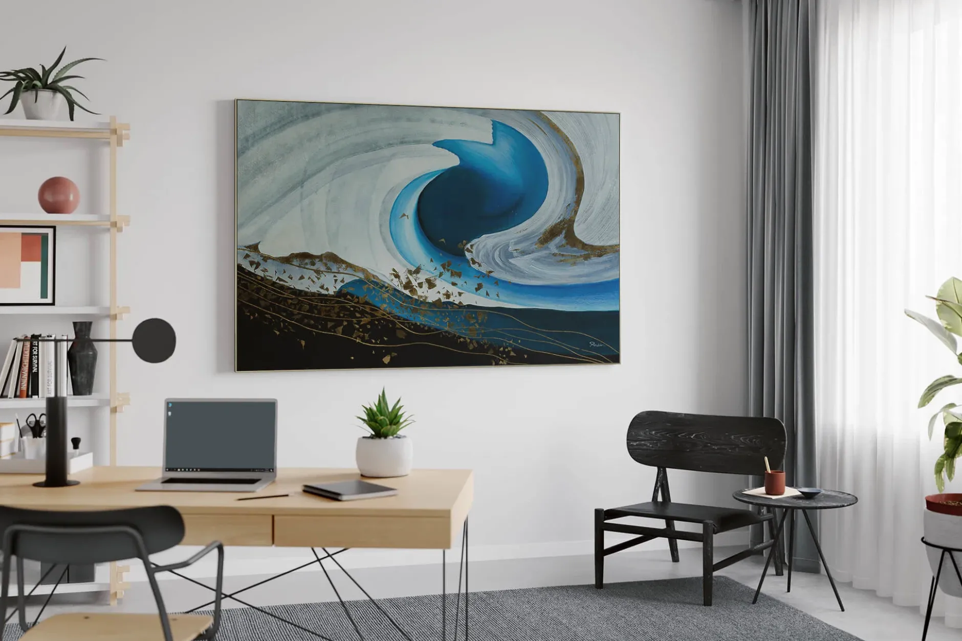 Öl Gemälde 'Emergence of Wave' | Handgemaltes Unikat