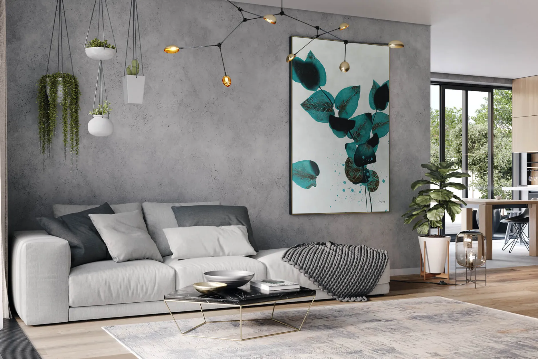 Öl Gemälde 'Enchanted Plant' | Handgemaltes Unikat
