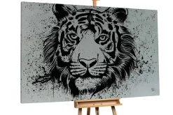 Öl Gemälde 'Features of a Tiger' | Handgemaltes Unikat