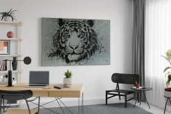 Öl Gemälde 'Features of a Tiger' | Handgemaltes Unikat
